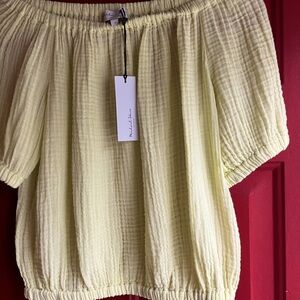 Michael Stars cropped volt yellow NWT cropped top.